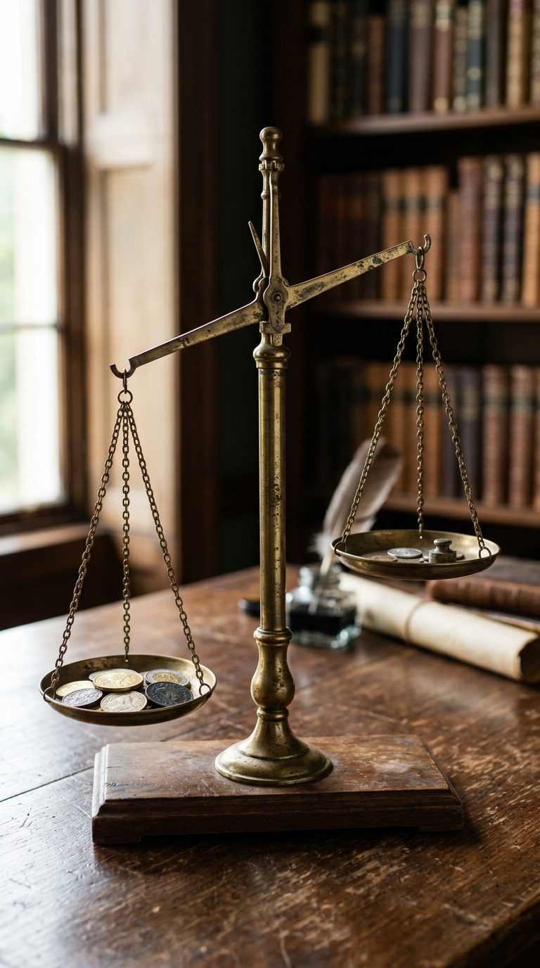 how much debt is too much - scales tipping and reflection